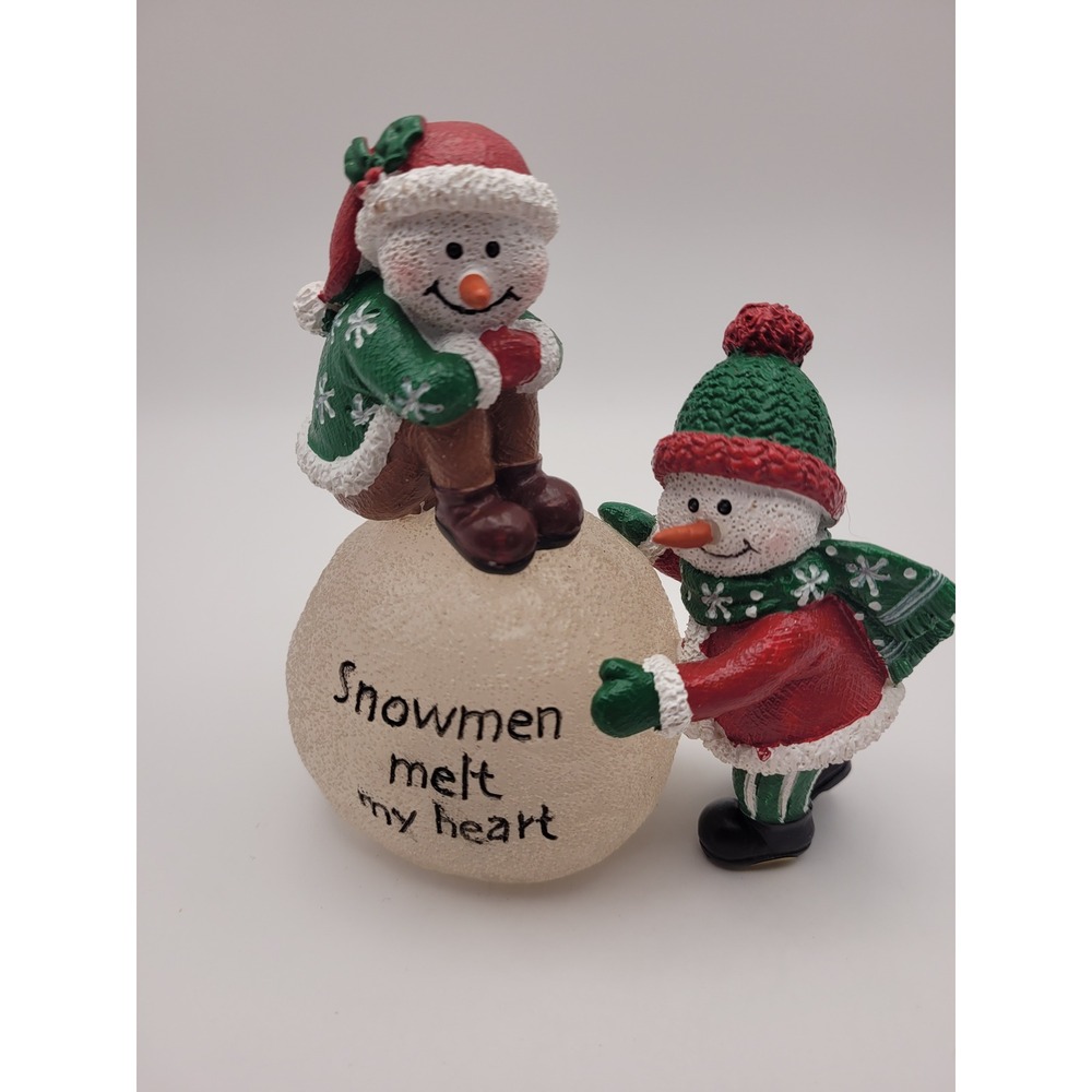 Unbranded Lighted Snowman Figurine Christmas Decor Small Multicolor
